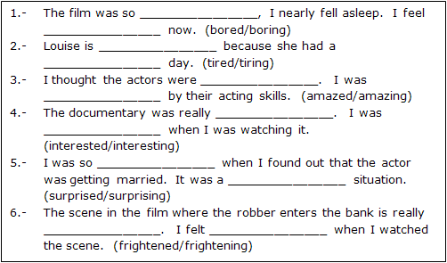 adj ed ing Adjectives exercise two exercises on adjectives ending in -ed or -ing. adj ed ing Adjectives exercise two exercises on adjectives ending in -ed or -ing.