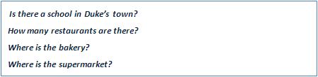 Answer the following questions about Duke’s town.