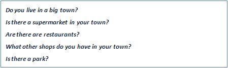 Answer the following questions about your town.