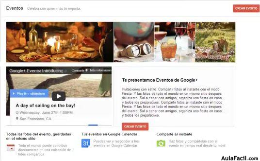 Eventos Google+