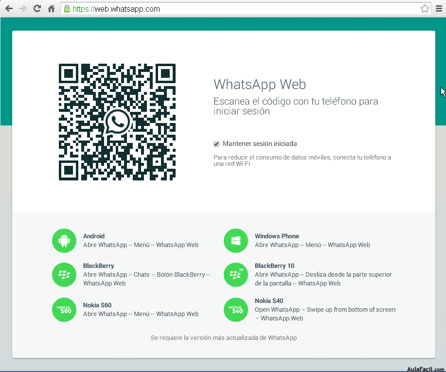 QR WhatsApp Web