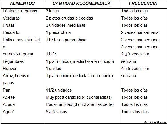 plan alimenticio