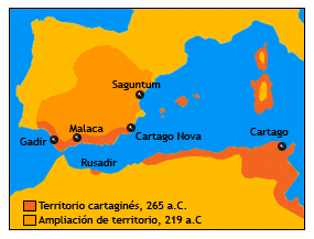 mapa expansion cartaginesa