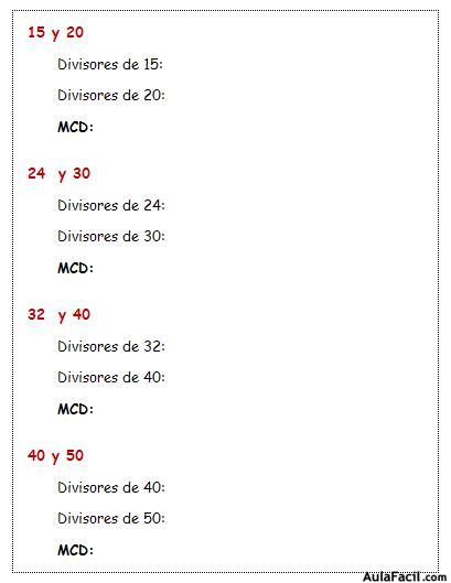 matematicas sexto primaria