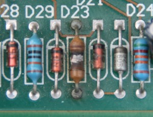 resistor recalentado