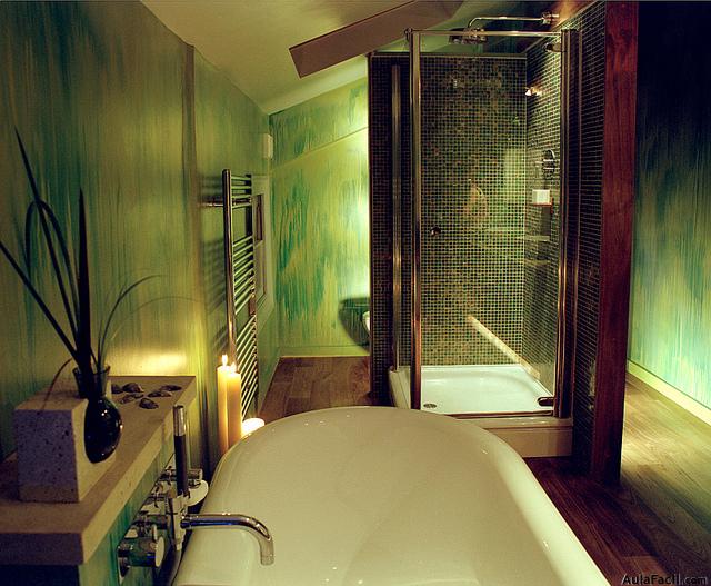baño verde