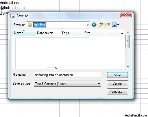 contact list csv