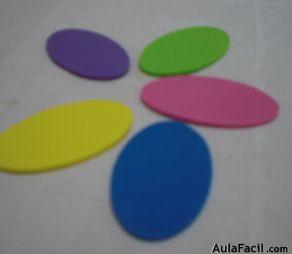 círculos de colores recortados