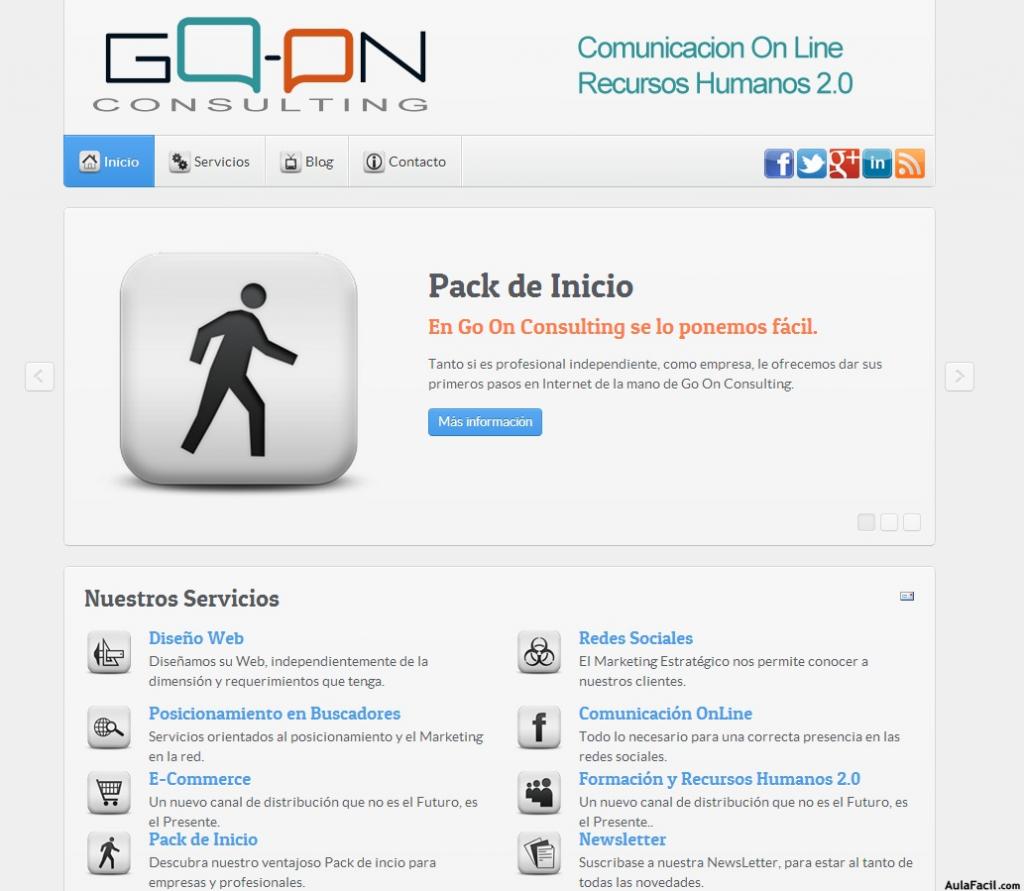 Web corporativa: Go On Consulting