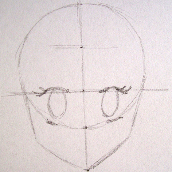 Dibujando ojos en rostro manga 2