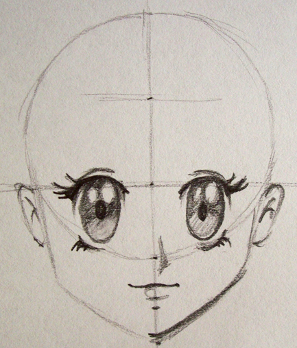 Dibujo manga labio, barbilla