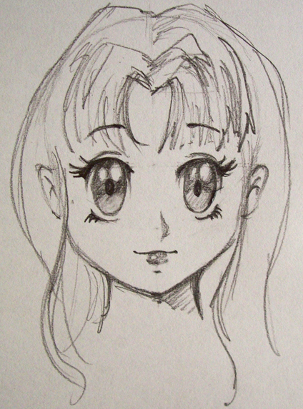 Dibujo Manga Finalización del Cabello