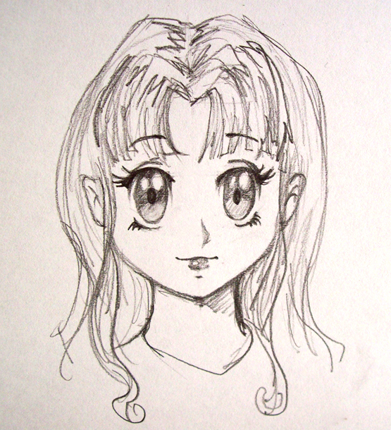 Dibujo Manga Chica Dulce e Infantil