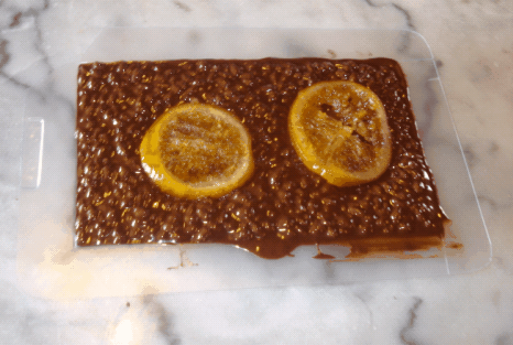 colocar naranja caramelizada