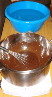 Chocolate derretido listo para enfriar
