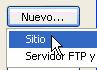 Opción nuevo Sitio