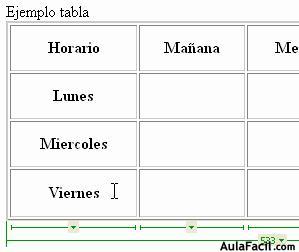 Ejemplo de tabla