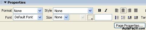 Propiedades de la página