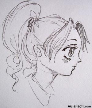 🥇▷【 Cabeza estilo Shojo mirando de perfil XII - Dibujo Manga Rostros II 】