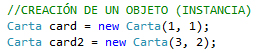 Creación de dos cartas