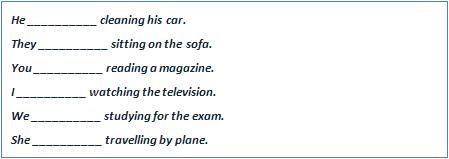 Fill in the gaps with the correct form of the verb ‘to be’.