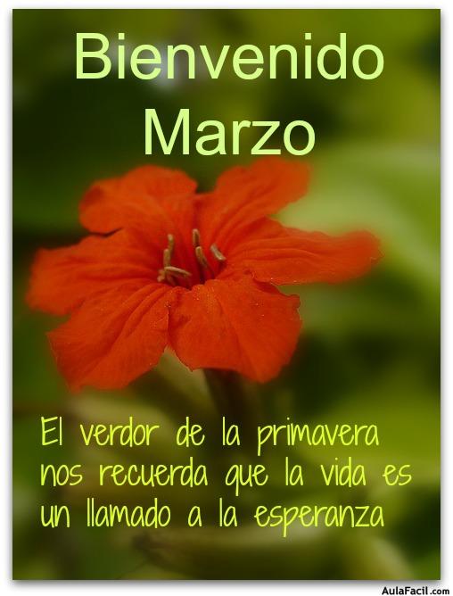 bienvenido marzo