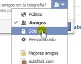 Cómo ocultar la lista de amigos en Facebook - Personalizado