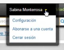 Barra de funciones de LinkedIn