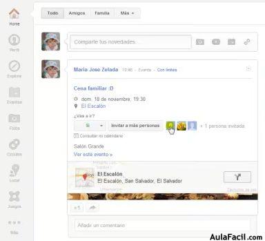 Eventos Google+ / Añadir Foto