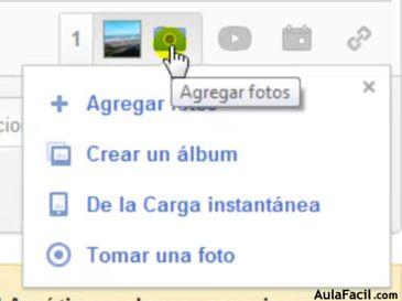 Google+ / Agregar fotos 