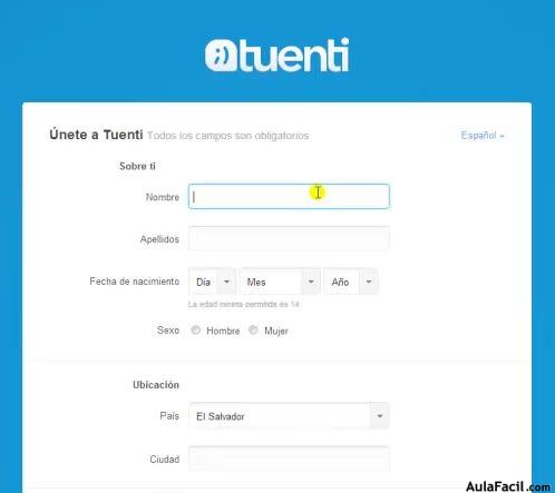 Cómo crear una cuenta en Tuenti