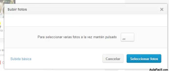 Cómo subir fotos