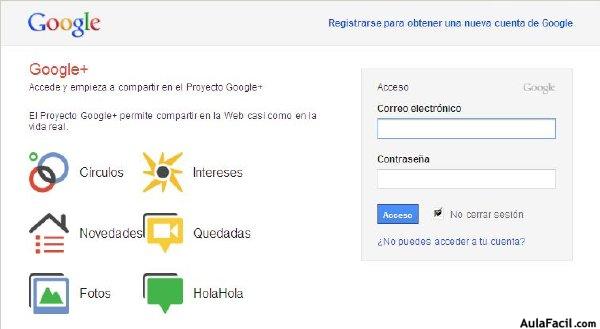 Cuenta Google Plus