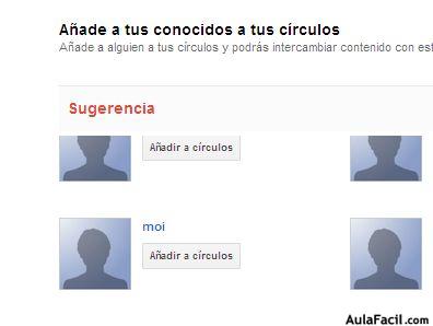 añade contactos a google plus