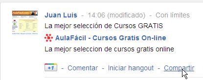 Otras formas de compartir en Google +