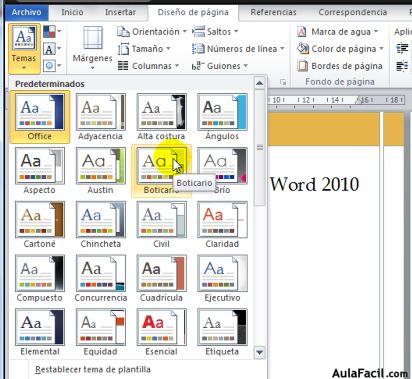 ?▷【 Cambiar temas y formatos a portada - Word 2010 Avanzado 】