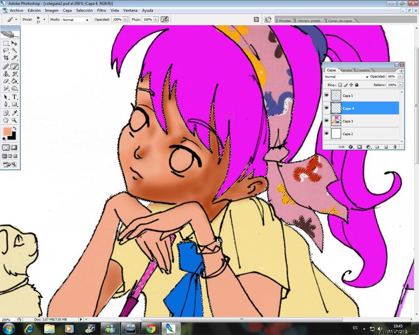 Colorear con Photoshop - Sombrear