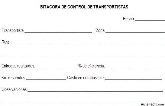 control de transportistas