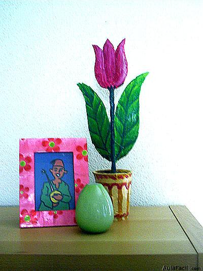 Decoración de pared de papel maché hecha a mano con flor, 'flor pasión