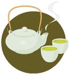 Tea, cups, tea pot