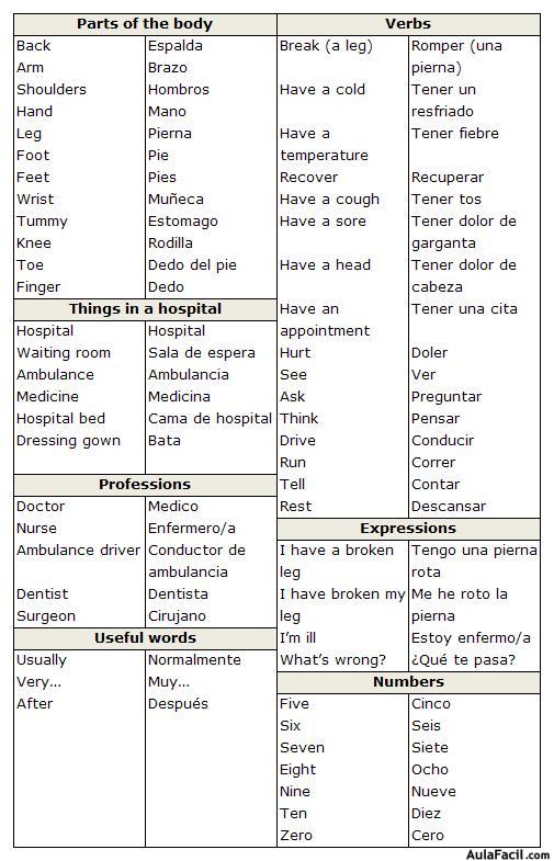 parts of body