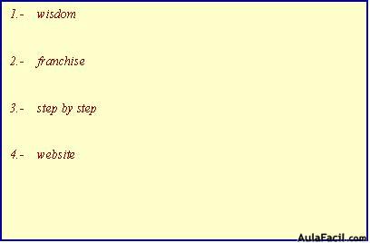 test vocabulary