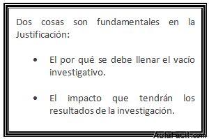 La justificación de la investigación