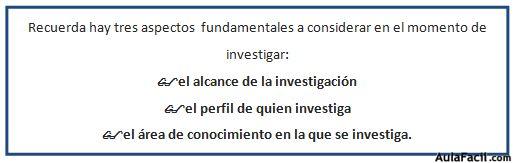 aspectos para investigación