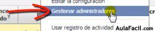 Gestionar administrador