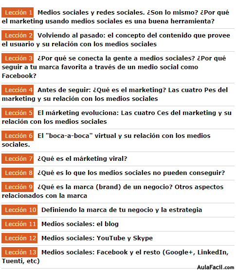 curso medios sociales temario