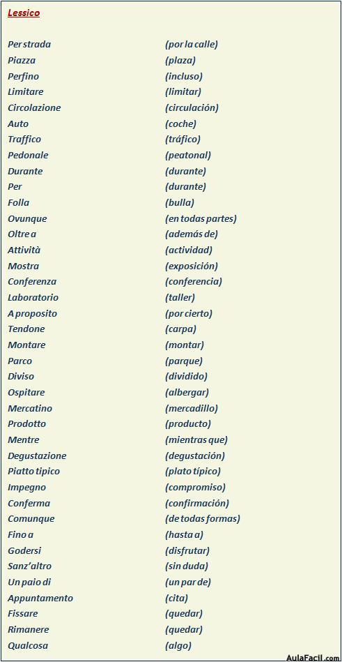 Vocabulario