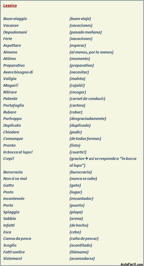 Vocabulario