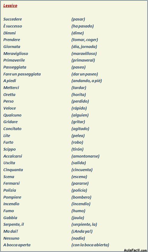 Vocabulario