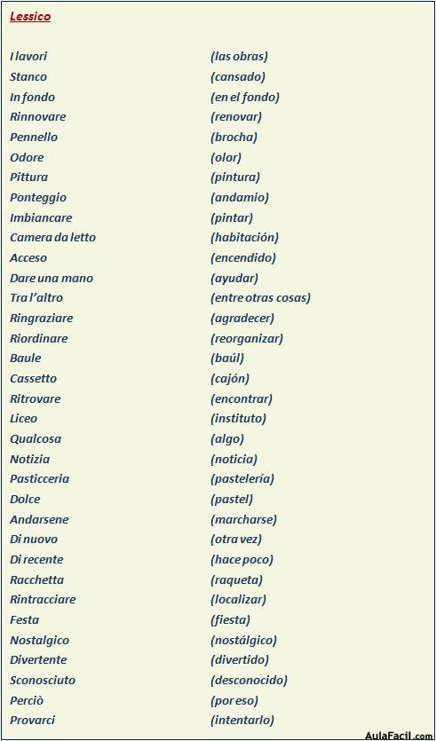 Vocabulario